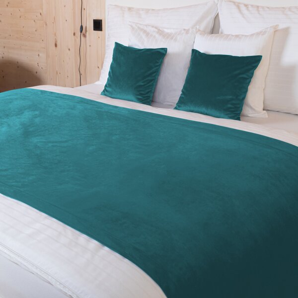 Biante Zamatový prehoz na posteľ Velvet Prémium SVP-035 Tyrkysovo modrý 140x200 cm