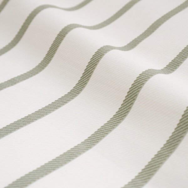 Zelené/krémové bavlnené obliečky na dvojlôžko 200x200 cm Hampton Stripe – Bianca