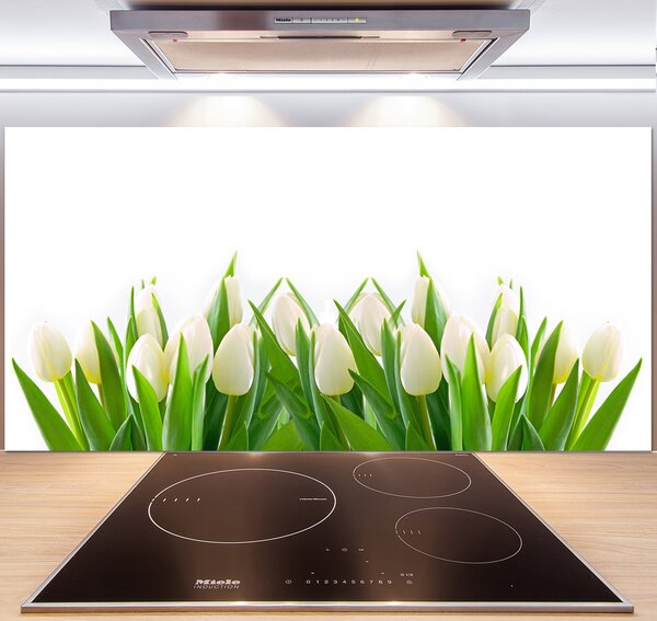 Panel do kuchyne Biele tulipány pl-pksh-140x70-f-30153186