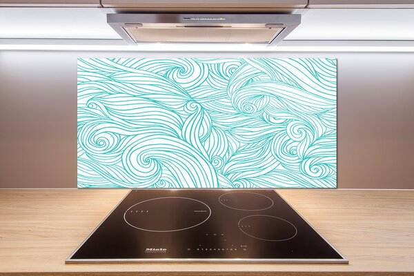 Panel do kuchyne Modré vlny pl-pksh-100x50-f-82527147