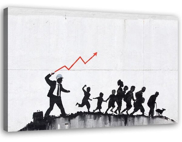 Obraz na plátne Banksy ecomonic politika Rozmery: 60 x 40 cm