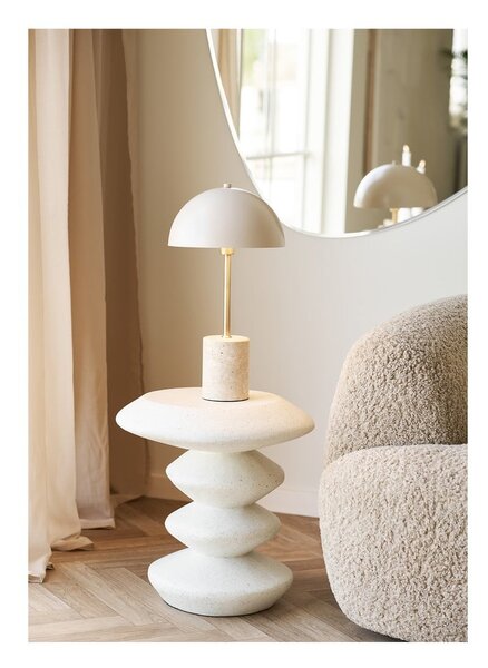 Kamenný okrúhly odkladací stolík ø 36 cm Blackburn – House Nordic