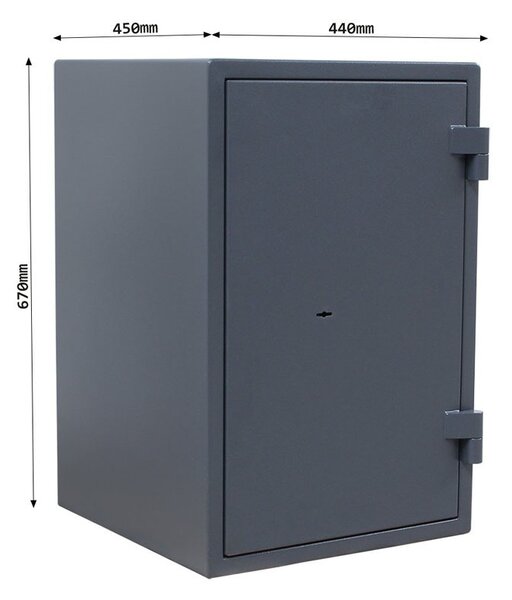 Ohňovzdorný nábytkový trezor FIRE HERO 65, 670 x 440 x 450 mm, mechanický - na kľúč