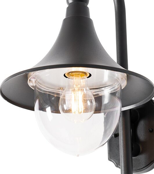 Klasická vonkajšia nástenná lampa čierna IP44 - Daphne