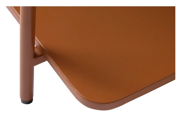 Kovový konferenčný stolík v terakotovej farbe 75x75 cm Yuba – Unique Furniture