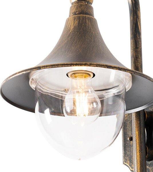 Klasická vonkajšia nástenná lampa starožitné zlato IP44 - Daphne