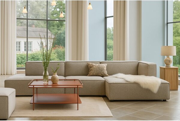 Kovový konferenčný stolík v terakotovej farbe 75x75 cm Yuba – Unique Furniture