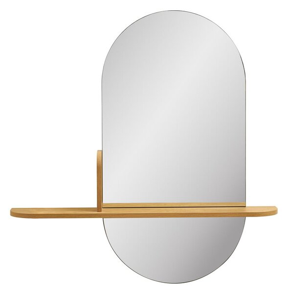 Nástenné zrkadlo s poličkou 92x94,5 cm Barco – House Nordic