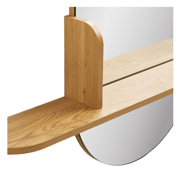 Nástenné zrkadlo s poličkou 92x94,5 cm Barco – House Nordic