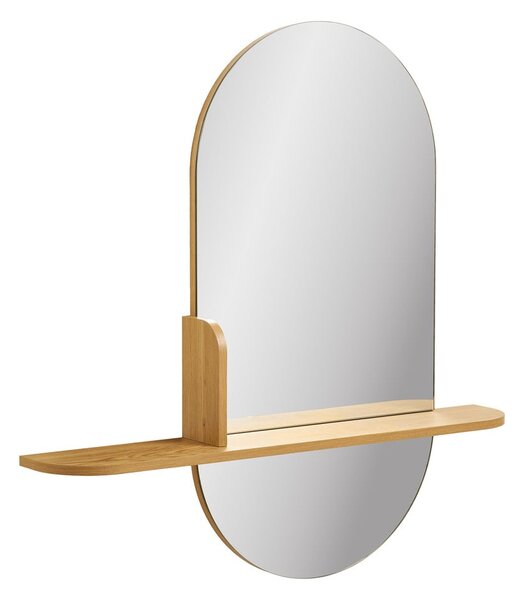 Nástenné zrkadlo s poličkou 92x94,5 cm Barco – House Nordic