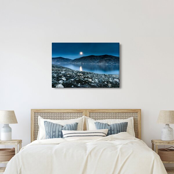 Obraz nočné krajiny, Island (90x60 cm)