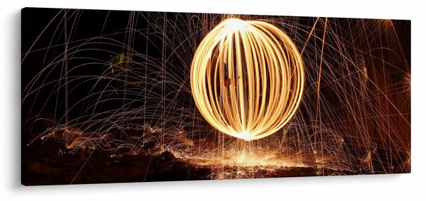 Obraz - Maľovanie svetlom (120x50 cm)
