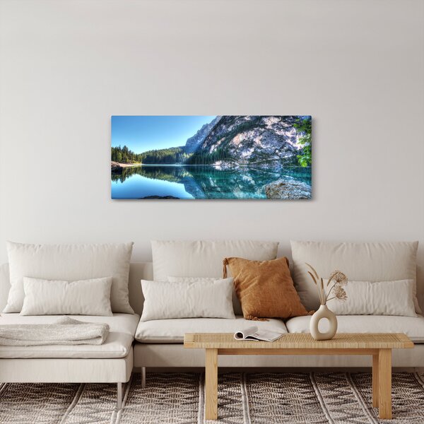 Obraz vysokohorského jazera (120x50 cm)