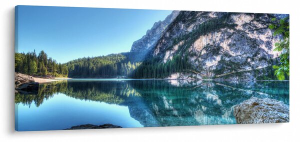 Obraz vysokohorského jazera (120x50 cm)