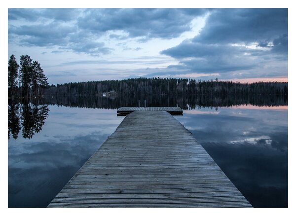 Obraz - Mólo na jazere (70x50 cm)