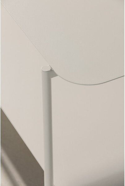 Krémovobiely kovový konferenčný stolík 58x90 cm Beatrix – MOME