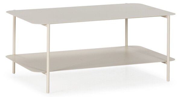 Krémovobiely kovový konferenčný stolík 58x90 cm Beatrix – MOME