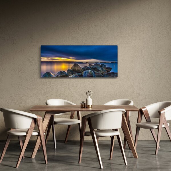 Obraz - Mraky nad vodou (120x50 cm)