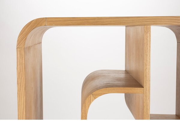 Knižnica z dubového dreva v prírodnej farbe 60x160x35 cm Seven – Zuiver