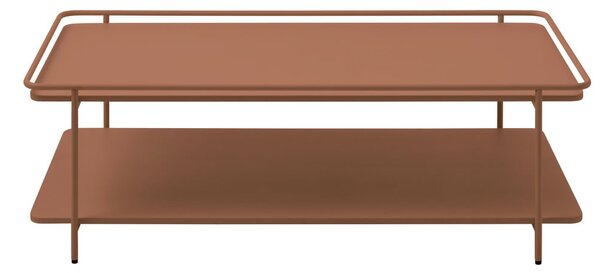 Kovový konferenčný stolík v terakotovej farbe 55x110 cm Yuba – Unique Furniture