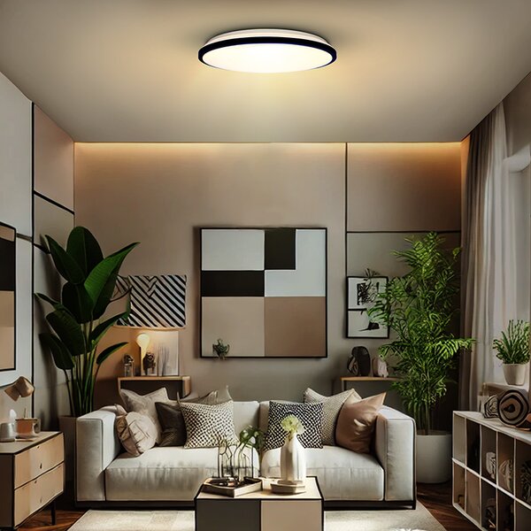 SOLIGHT LED osvetlenie s diaľkovým ovládačom Jamil, 48W, 3360lm, 40cm, CCT