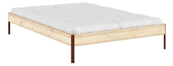 Dvojlôžková posteľ z borovicového dreva bez čela s roštom 140x200 cm v prírodnej farbe Core – Karup Design