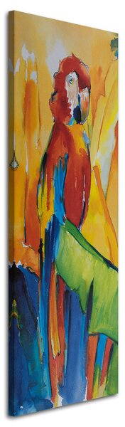 Obraz na plátne Papagáj na banánovom liste Rozmery: 30 x 90 cm