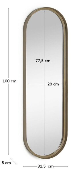 Nástenné zrkadlo 31,5x100 cm Tiare – Kave Home