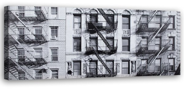 Obraz na plátne Čiernobiela budova Rozmery: 90 x 30 cm