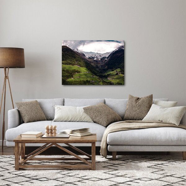 Obraz - Údolie pod horami (70x50 cm)