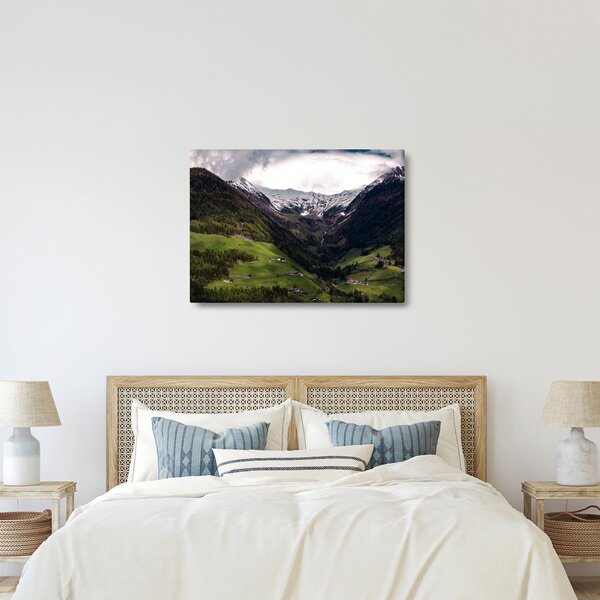 Obraz - Údolie pod horami (70x50 cm)