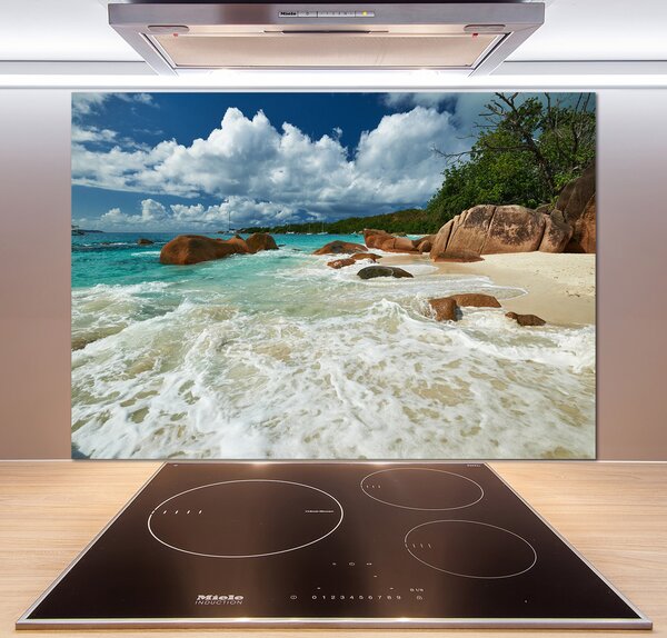 Panel do kuchyne Pláž Seychely pl-pksh-100x70-f-107860755