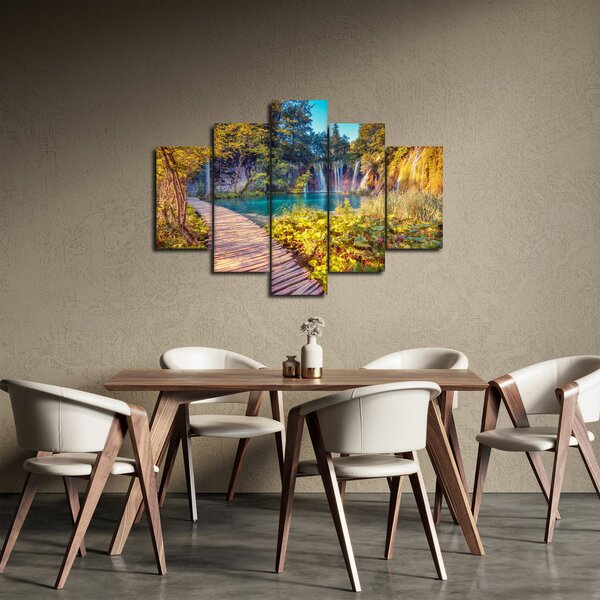 Obraz - Plitvické jazerá, Chorvátsko (150x105 cm)