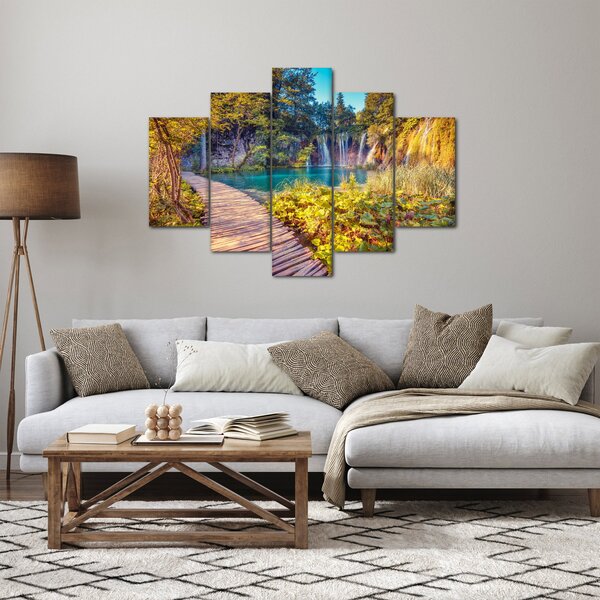 Obraz - Plitvické jazerá, Chorvátsko (150x105 cm)