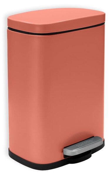 Nášľapný oceľový odpadkový kôš v terakotovej farbe 5 l Akira – Spirella