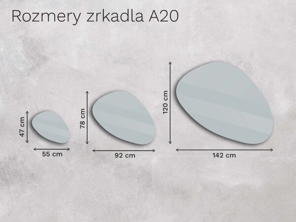Organické LED zrkadlo s osvetlením A20