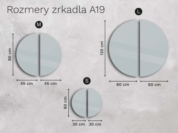 Atypické zrkadlo LED osvetlením A19