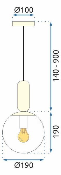 Toolight Toolight, Kovová stropná lampa sklenená APP474-1CP, zlatá, OSW-00606