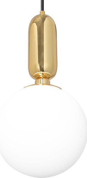 Toolight Toolight, Kovová stropná lampa sklenená APP474-1CP, zlatá, OSW-00606