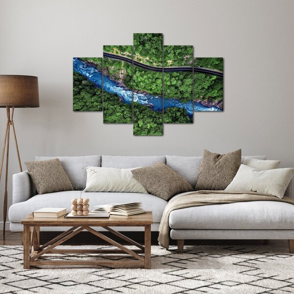 Obraz - Rieka medzi horami, Kaukaz, Rusko (150x105 cm)