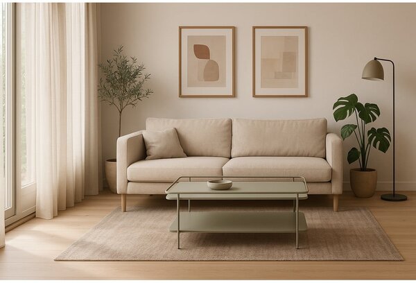 Zelený kovový konferenčný stolík 55x110 cm Yuba – Unique Furniture