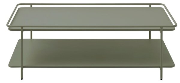 Zelený kovový konferenčný stolík 55x110 cm Yuba – Unique Furniture