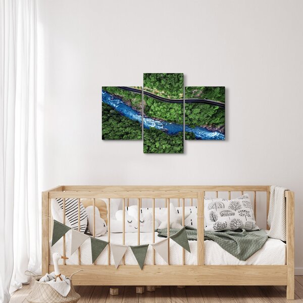 Obraz - Rieka medzi horami, Kaukaz, Rusko (90x60 cm)