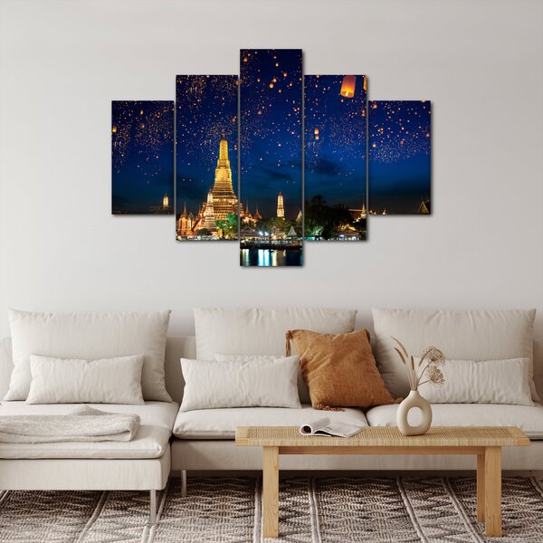Obraz - Lampióny šťastia, Bangkok (150x105 cm)