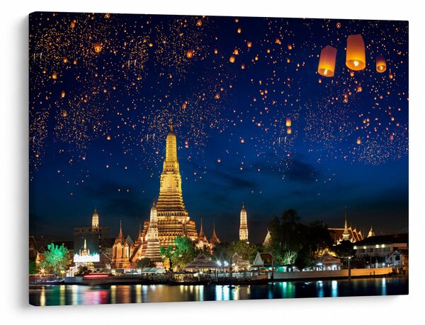 Obraz - Lampióny šťastia, Bangkok (70x50 cm)