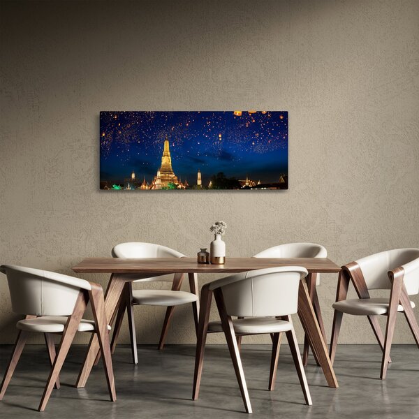Obraz - Lampióny šťastia, Bangkok (120x50 cm)