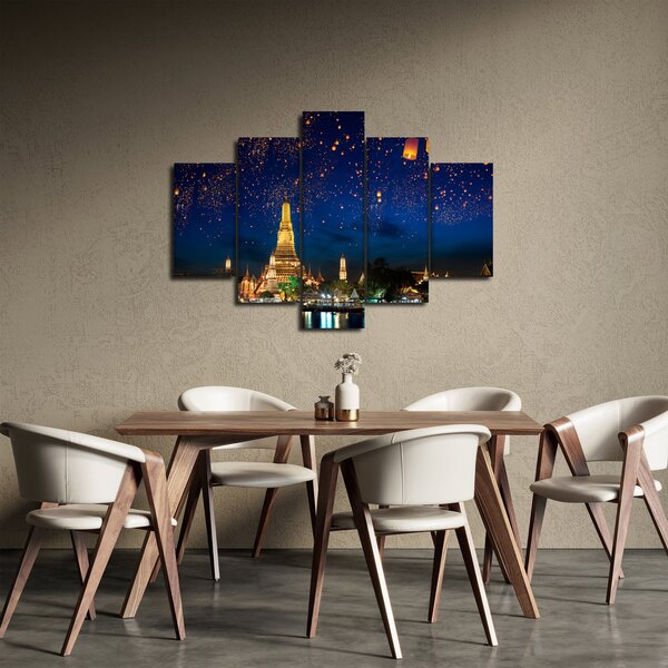 Obraz - Lampióny šťastia, Bangkok (150x105 cm)