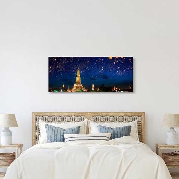 Obraz - Lampióny šťastia, Bangkok (120x50 cm)