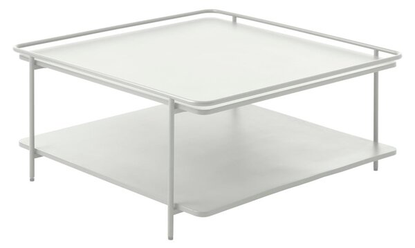 Svetlosivý kovový konferenčný stolík 75x75 cm Yuba – Unique Furniture