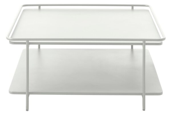 Svetlosivý kovový konferenčný stolík 75x75 cm Yuba – Unique Furniture